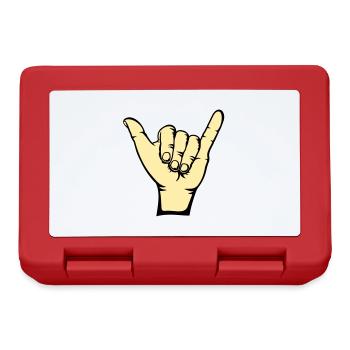 Surfen Symbol Hand - Brotdose - Rot - Vorne