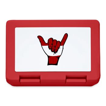 Austria Flag Surfing Symbol - Lunchbox - red - Front