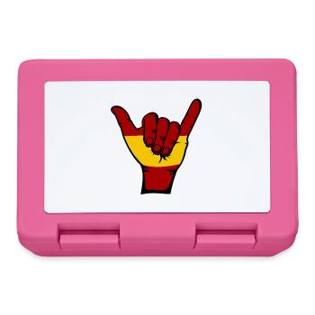 Drapeau de l’Espagne Symbole de surf - Boîte à goûter - rose - Devant
