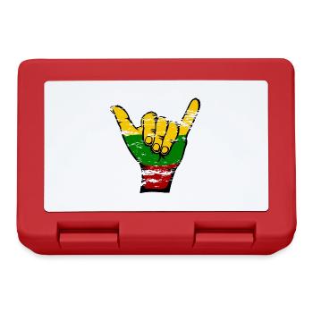 Drapeau de la Lituanie Symbole de surf utilisé - Boîte à goûter - rouge - Devant