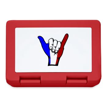 Frankreich Flagge Surfing Symbol - Brotdose - Rot - Vorne