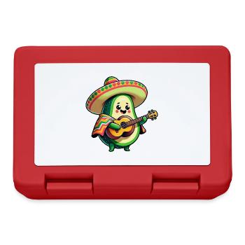 Cinco de Mayo Avocado Mariachi Guitarist - Lunchbox - red - Front