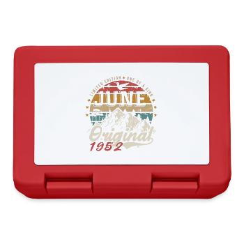 Juni 1952 Geburtstag Juni 1952 Geschenk Juni 1952 - Brotdose - Rot - Vorne