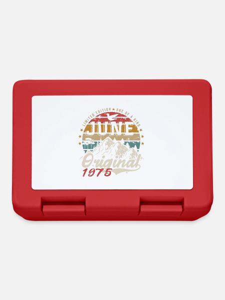 Juni 1975 Jubiläum Juni 1975 Geschenk Juni 1975 - Brotdose - Rot