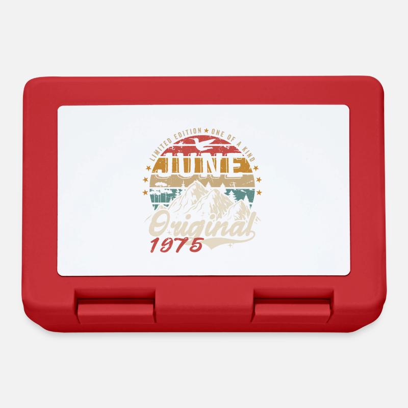 Juni 1975 Jubiläum Juni 1975 Geschenk Juni 1975 - Brotdose - Rot