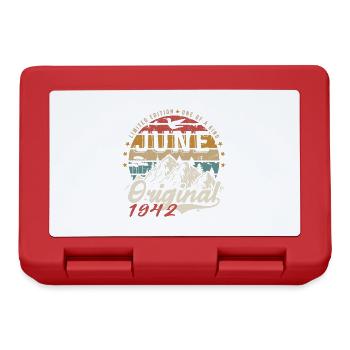 Juni 1942 Geburtstag Juni 1942 Geschenk Juni 1942 - Brotdose - Rot - Vorne