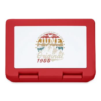 Juni 1955 Geburtstag Juni 1955 Geschenk Juni 1955 - Brotdose - Rot - Vorne