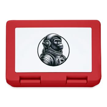 Chimpanzee astronaut in space - Lunchbox - red - Front