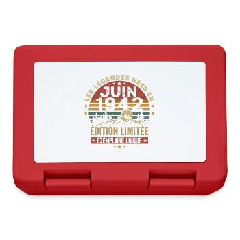 Born In June 1942 Vintage June 1942 Birthday - Lunchbox - red - Front