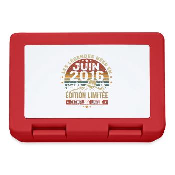 Born In June 2016 Vintage June 2016 Birthday - Lunchbox - red - Front