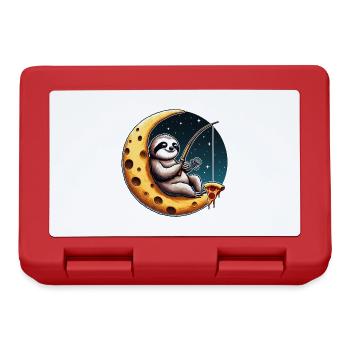 Sloth Angler Moon Pizza Space Space Fishing - Lunchbox - red - Front