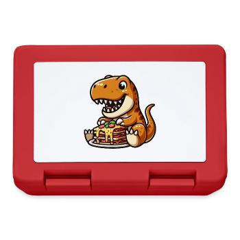 T-Rex Dinosaure Lasagne Amoureux Italien - Boîte à goûter - rouge - Devant