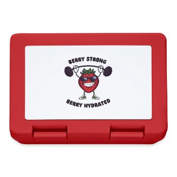 berry strong Erdbeere Comicfigur - Brotdose - Rot - Vorne