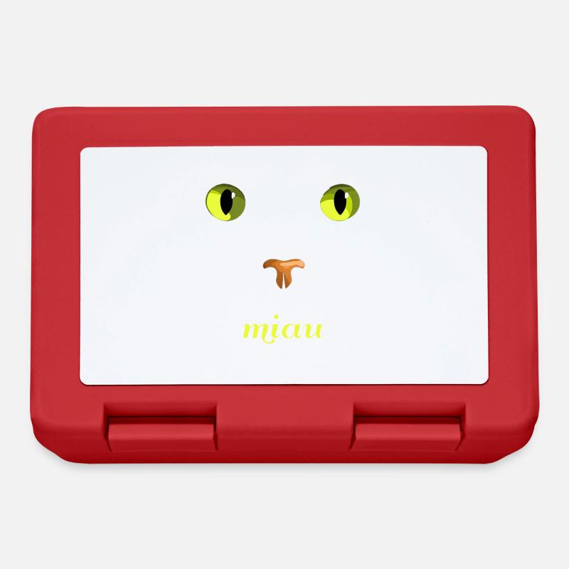 miau Katze - Brotdose - Rot