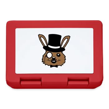 Sir Bunny Monocle Lunettes Barbe Chapeau haut de forme M. M. - Boîte à goûter - rouge - Devant