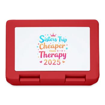Sisters Trip Cheapers Than Therapy 2025 - Lunchbox - red - Front
