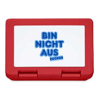 Ich bin kein Zucker – Blaue Bubble-Text - Brotdose - Rot - Vorne