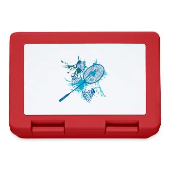 badminton,badminton, colorful, painting,graffiti,blue - Lunchbox - red - Front