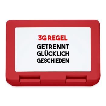 3G Regel Getrennt Glücklich Geschieden Geschenk - Brotdose - Rot - Vorne
