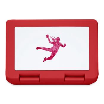 Handball féminin Sport joueuse de hand - Boîte à goûter - rouge - Devant