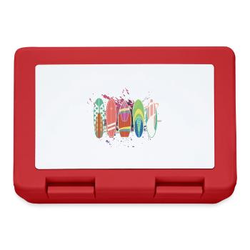 Surffer planche de surf Sports d’été Surf idée cadeau - Boîte à goûter - rouge - Devant