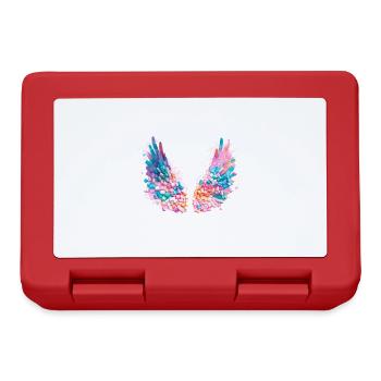 angel wings,marshmallows,colorful wings,graffiti - Lunchbox - red - Front