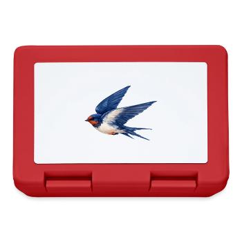 Water-coloured blue swallow - Lunchbox - red - Front