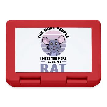 Rat as a pet - Lunchbox - red - Front