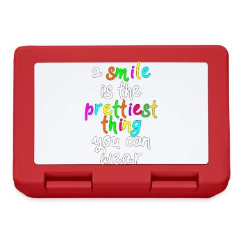 a smile is the prettiest thing - Lunchbox - red - Front