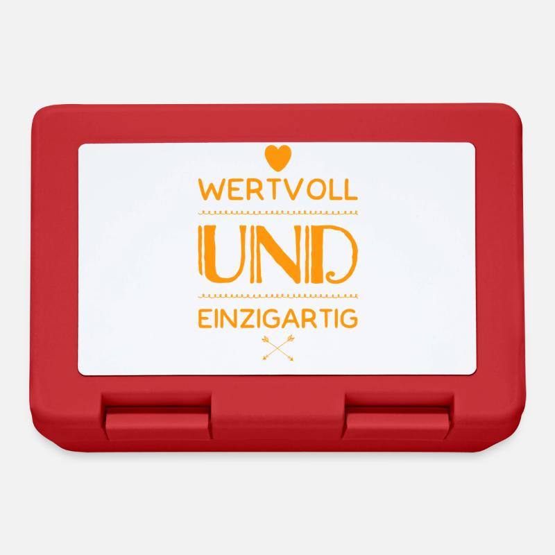 wertvoll und einzigartig - Brotdose - Rot