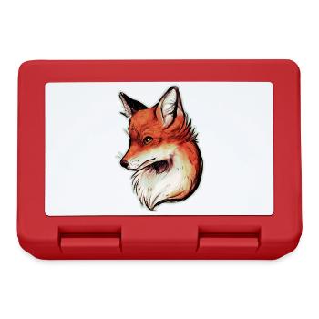 Fox head drawing art Fox - Lunchbox - red - Front