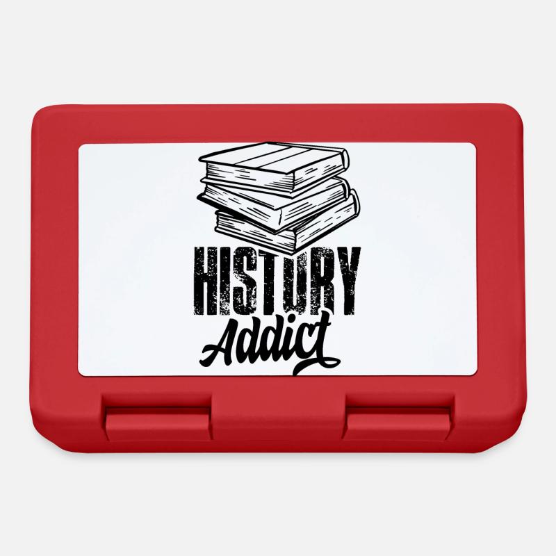 Addicted to History Nerd History Teacher - Lunchbox - red