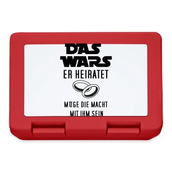 das wars - er heiratet - Brotdose - Rot - Vorne