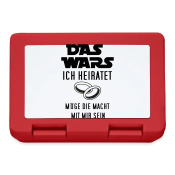 das wars - ich heiratet - Brotdose - Rot - Vorne