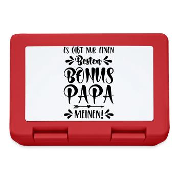 Es gibt nur einen besten Bonus Papa - Meinen! - Brotdose - Rot - Vorne