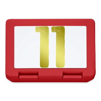 11 Maillot numéro - Boîte à goûter - rouge - Devant