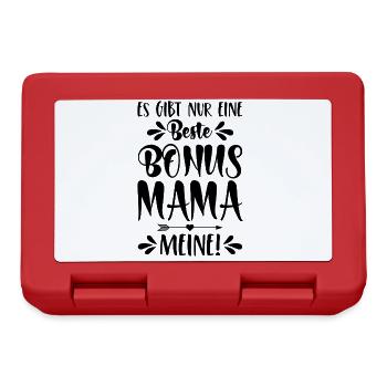 Es gibt nur eine beste Bonus Mama! Meine! - Brotdose - Rot - Vorne