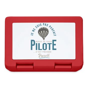 parfait pilote Mongolfière Cadeau humour - Boîte à goûter - rouge - Devant
