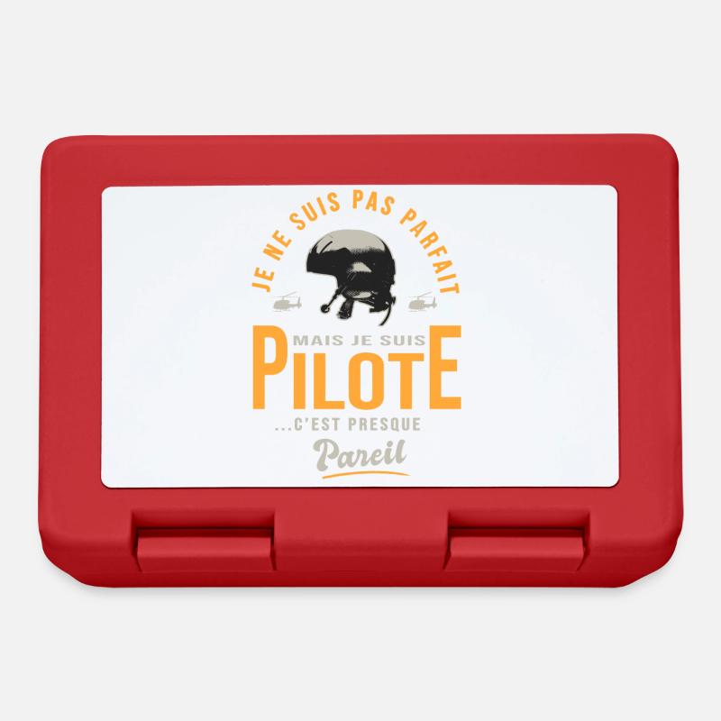parfait pilote Hélicoptère Cadeau humour avion - Boîte à goûter - rouge