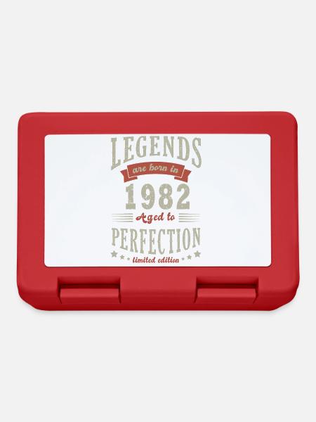 légende Né en 1982 Cadeau anniversaire 40 ans - Boîte à goûter - rouge