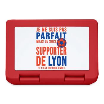 supporter football Lyon Humour foot Club Lyonnais - Boîte à goûter - rouge - Devant