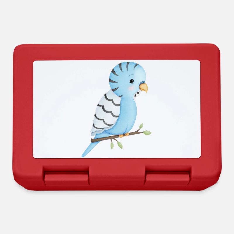 mignon oiseau perruche - Boîte à goûter - rouge