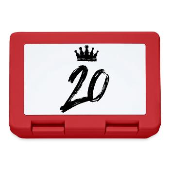 Couronne de 20 chiffres - Boîte à goûter - rouge - Devant