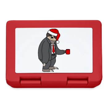 Costume paresseux Bureau Chapeau de Noël Père Noël - Boîte à goûter - rouge - Devant