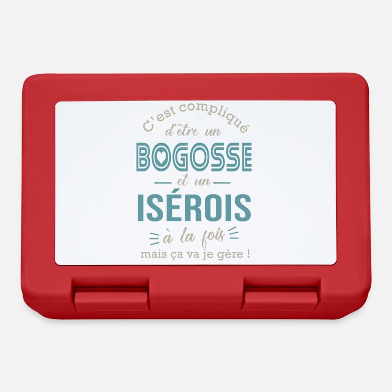 Isére bogosse Isérois cadeau pour Isérois - Boîte à goûter - rouge