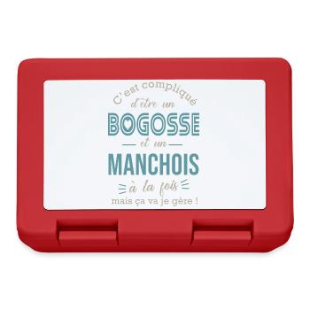 manche bogosse Manchois cadeau pour Manchois - Boîte à goûter - rouge - Devant