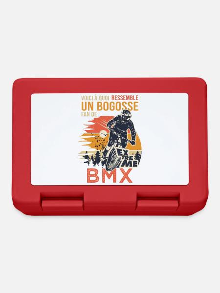 vélo bogosse fan de BMX drôle velo course bmx vélo - Boîte à goûter - rouge