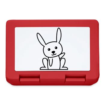 Hase Comic Tier - Brotdose - Rot - Vorne