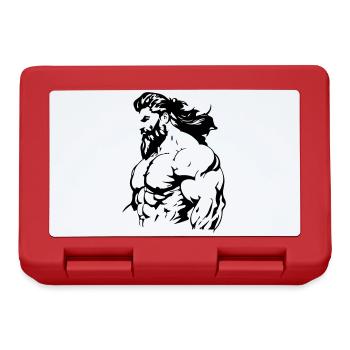 Bodybuilder Muscles Fitness Biceps - Lunchbox - red - Front