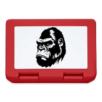 Silhouette de symbole de gorille - Boîte à goûter - rouge - Devant